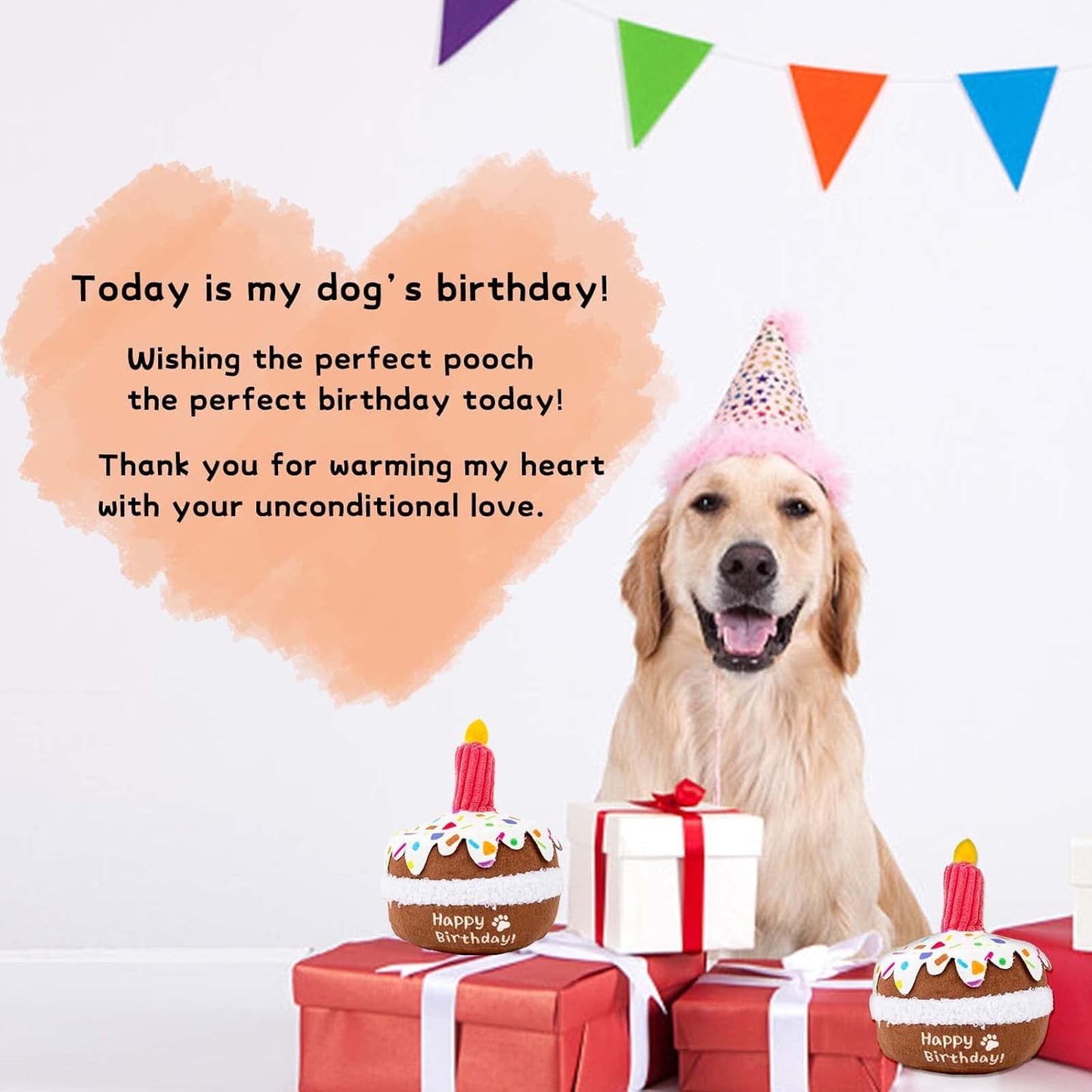 Dog Birthday Cake Toy